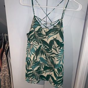 Japna Tropical Leaves Strappy Tank Top